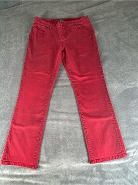 Lauren Jeans Co Red Denim Jeans Womens 16W Modern Straight Fit Preppy Mid Rise